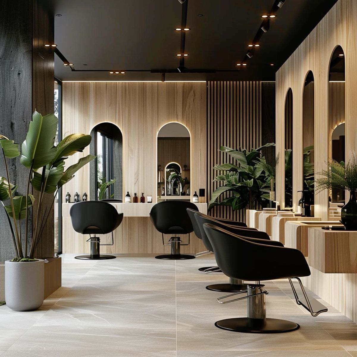 Luxury hair salon interior