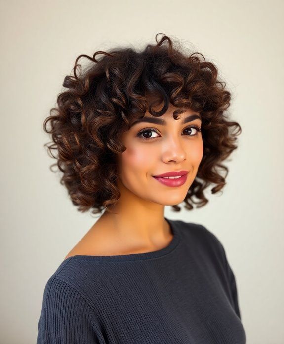 Client with enhanced natural hair texture and color