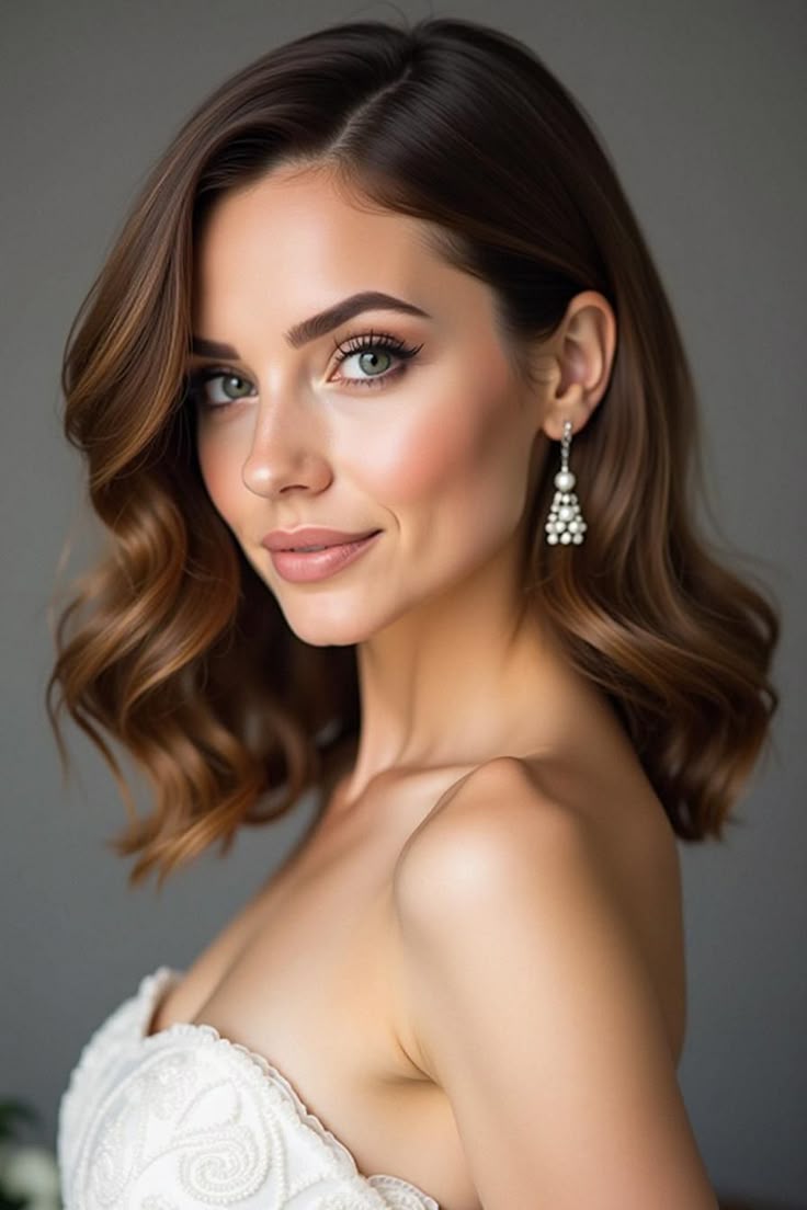 Client with professional yet feminine hairstyle